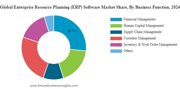 Global ERP Software Market Share By Business Function