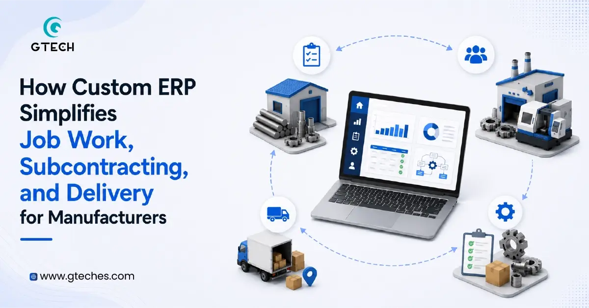 How Custom ERP Simplifies Job Work, Subcontracting, and Delivery for Manufacturers